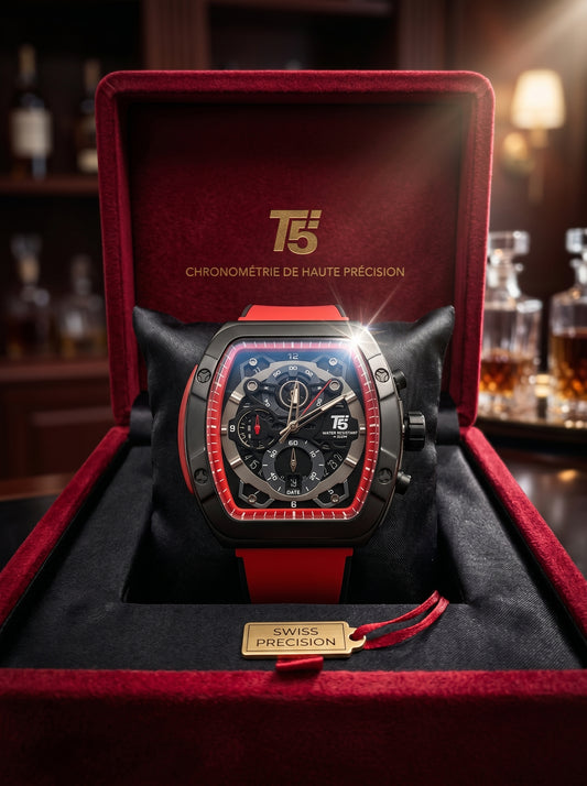 T5 Chronograph Watch Model H3857G – Carbon Red Racing Edition