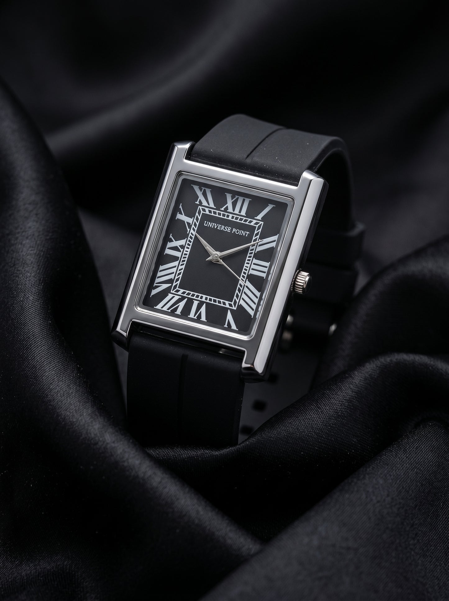 Universe Point Noir Rectangle Watch – Luxury Classic Collection