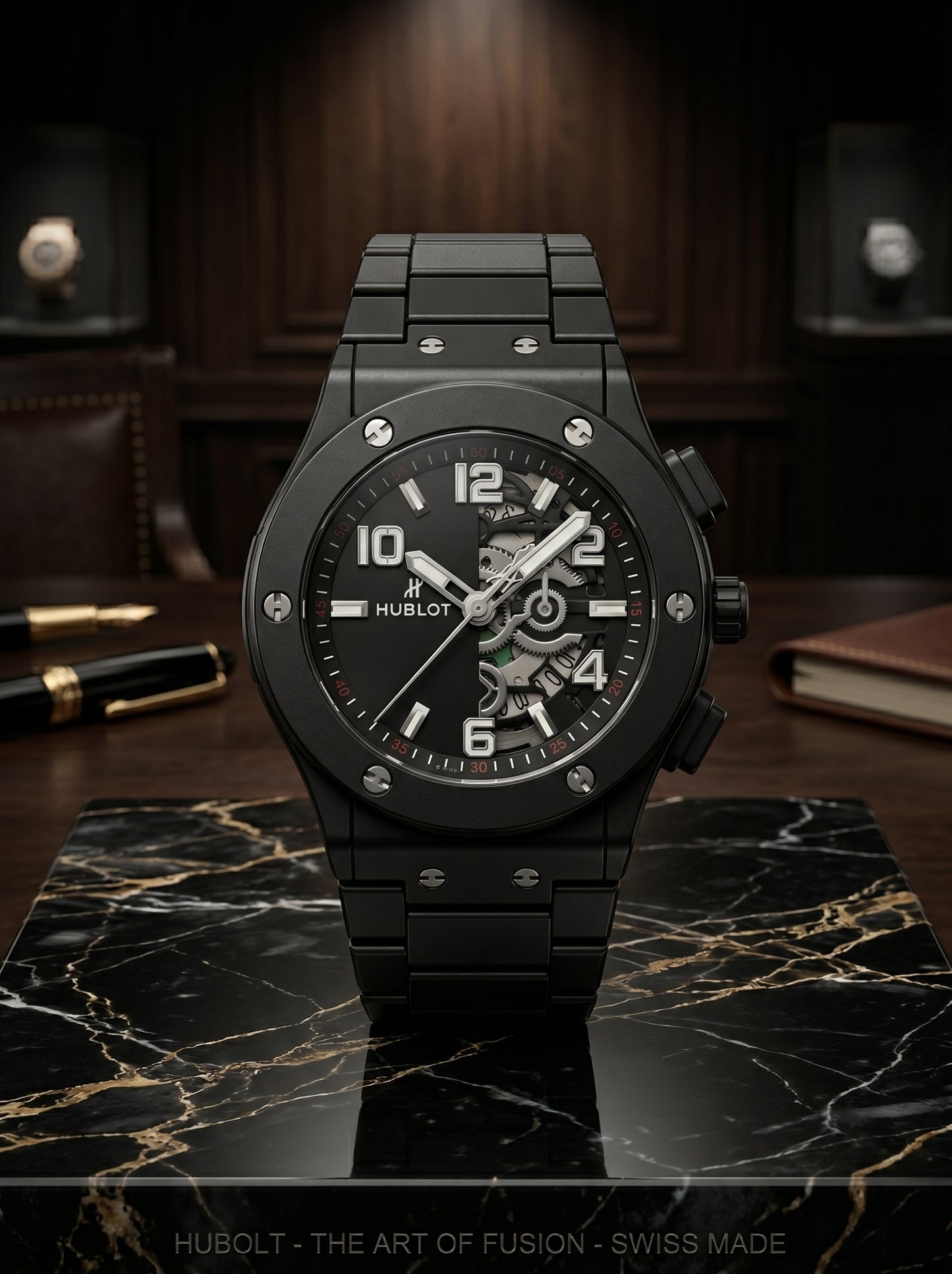 Hublot Skeleton Black Edition Luxury Watch