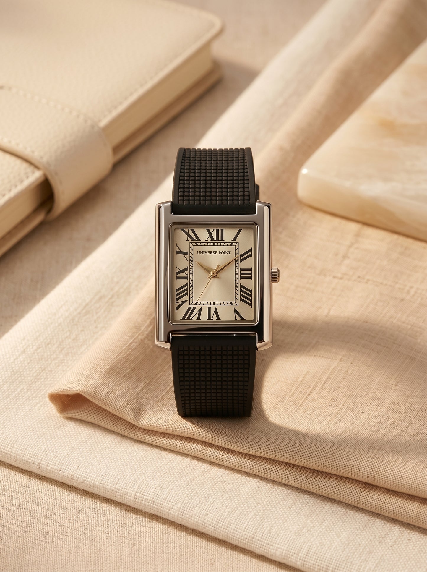Universe Point Noir Rectangle Watch – Luxury Classic Collection