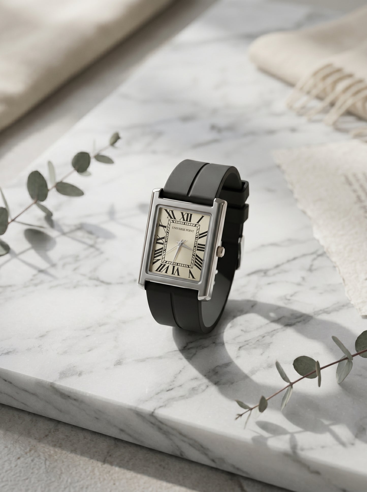 Universe Point Noir Rectangle Watch – Luxury Classic Collection