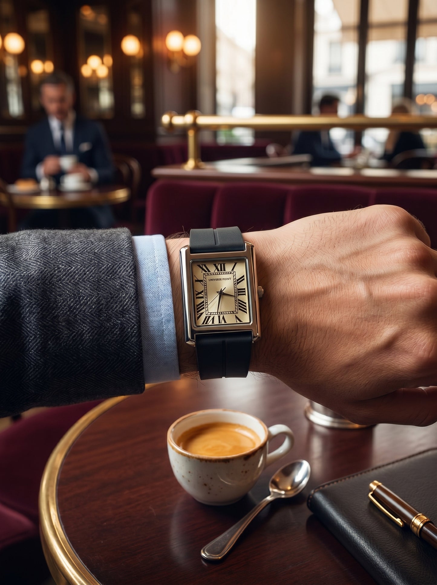 Universe Point Noir Rectangle Watch – Luxury Classic Collection