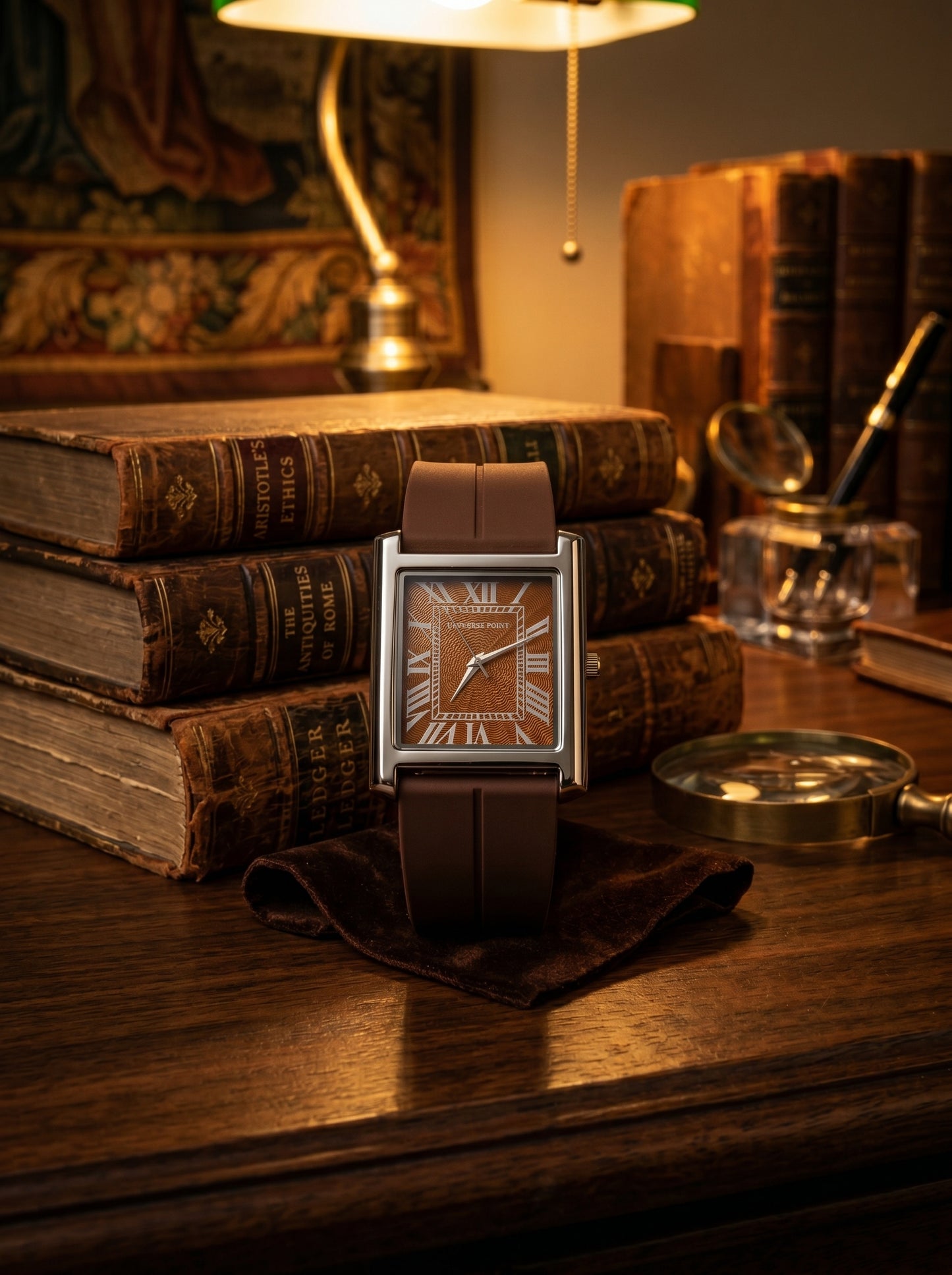 Universe Point Noir Rectangle Watch – Luxury Classic Collection