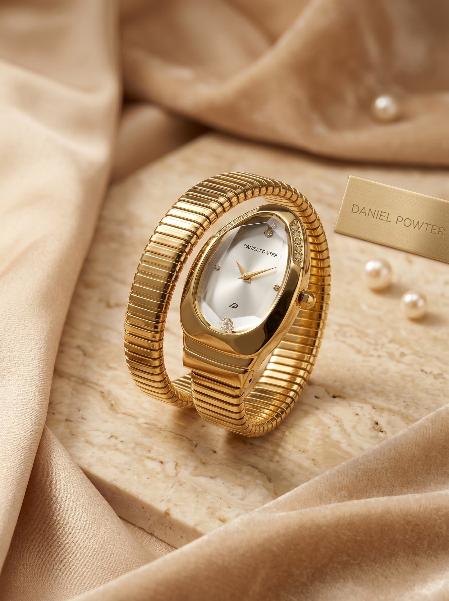 Daniel Powter Luxury Gold Bracelet Watch for Women