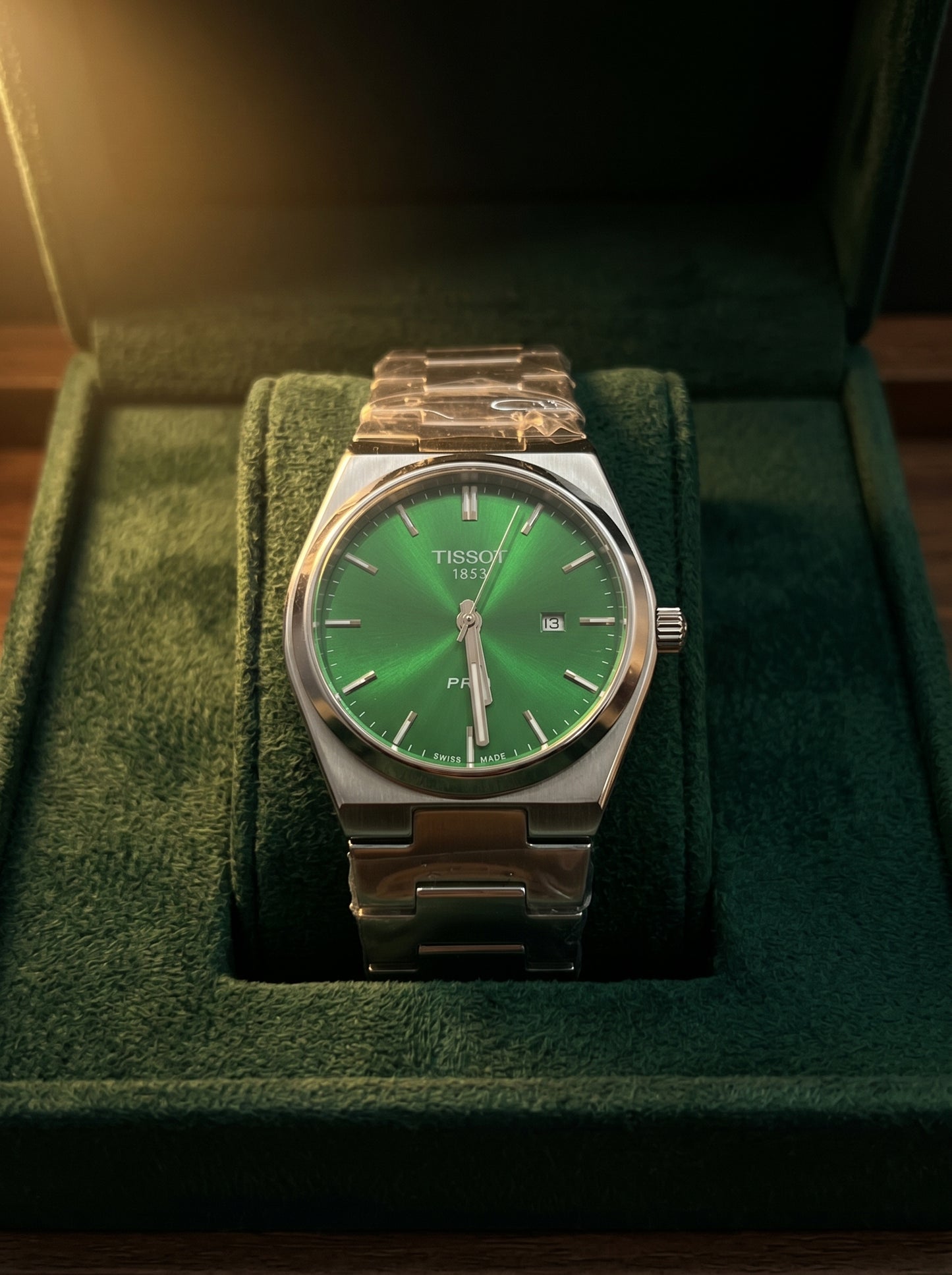 Tissot PRX Luxury Watch – Green & Black Dial Stainless Steel Edition