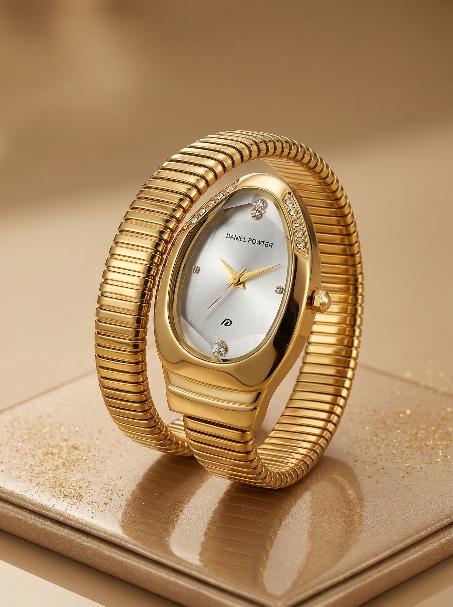Daniel Powter Luxury Gold Bracelet Watch for Women