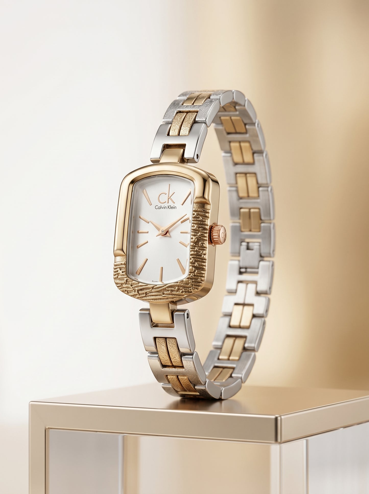 Calvin Klein Gold & Silver Elegance Watch for Women