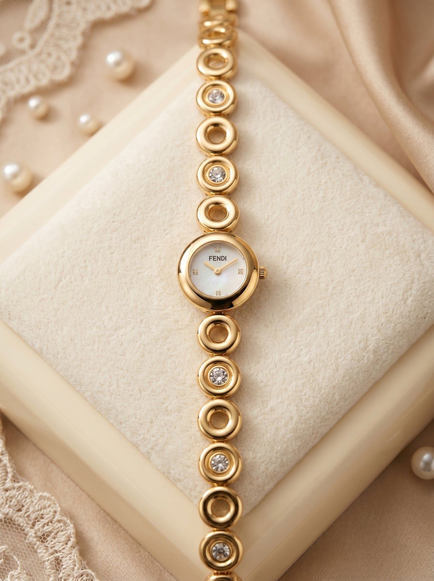 Elegant Gold Crystal Bracelet Luxury Women Watch