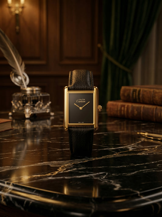 Cartier Obsidian Tank Watch – Black Gold Edition