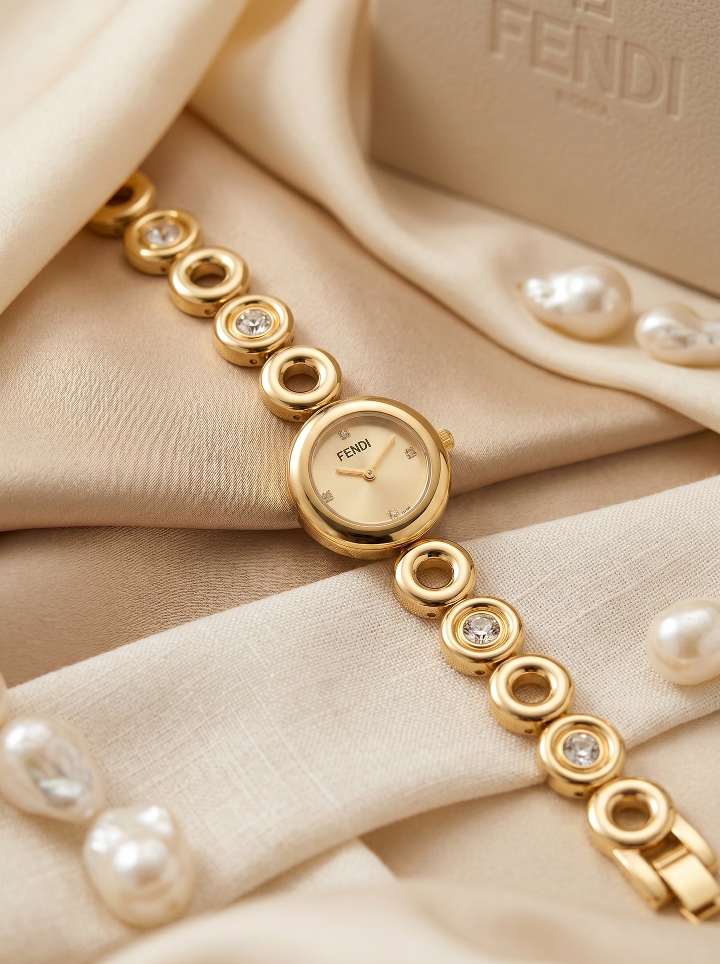 Elegant Gold Crystal Bracelet Luxury Women Watch
