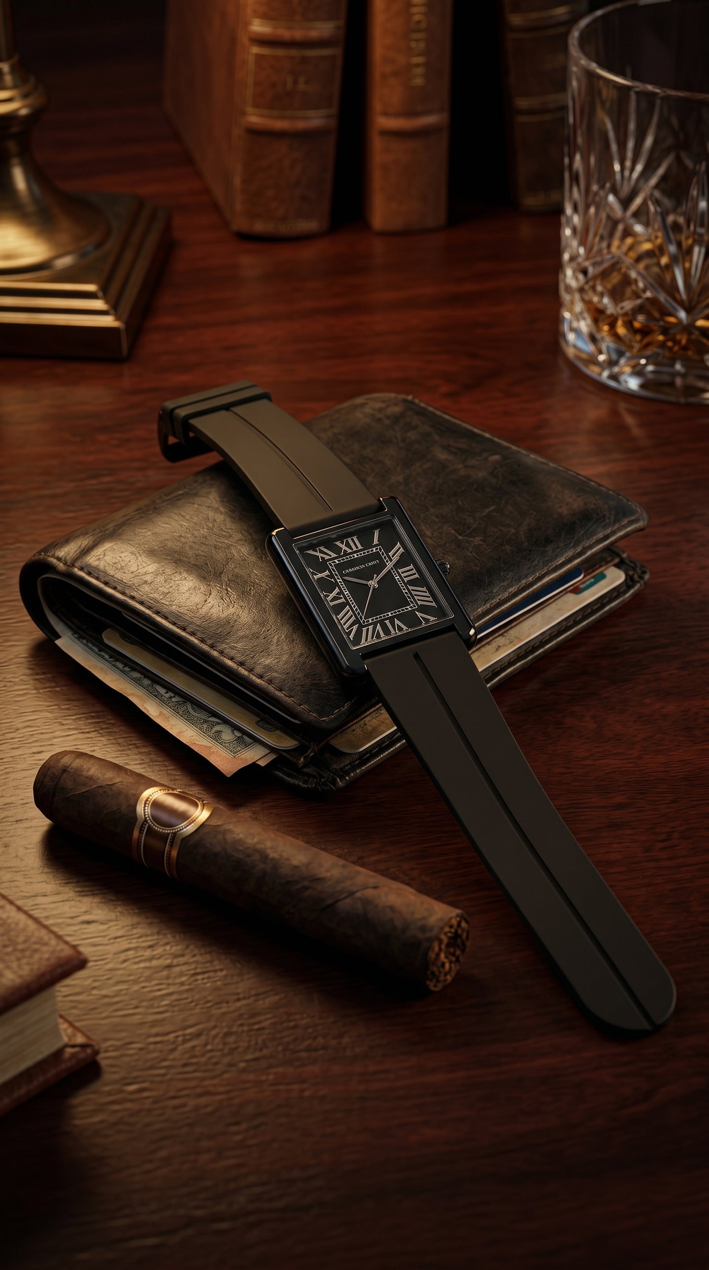 Universe Point Noir Rectangle Watch – Luxury Classic Collection