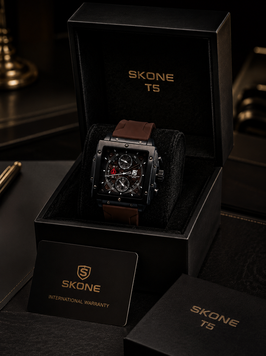 T5 H4137G-J Men’s Chronograph Watch – Titanium Brown Edition
