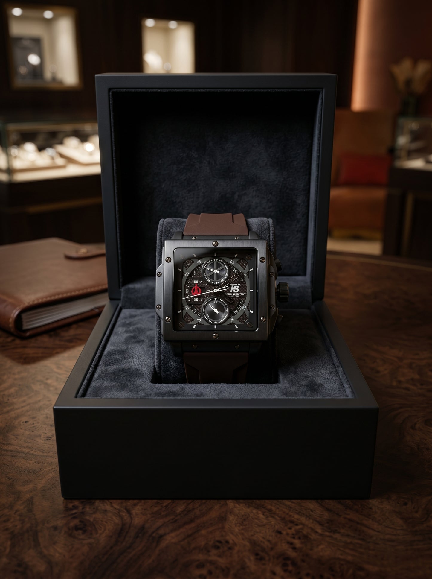 T5 H4137G-J Men’s Chronograph Watch – Titanium Brown Edition