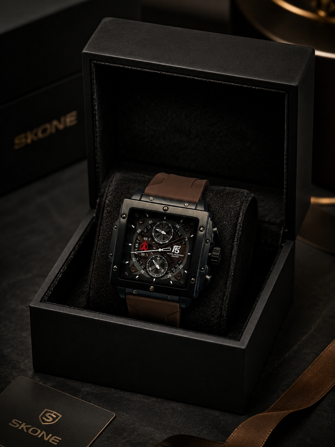 T5 H4137G-J Men’s Chronograph Watch – Titanium Brown Edition
