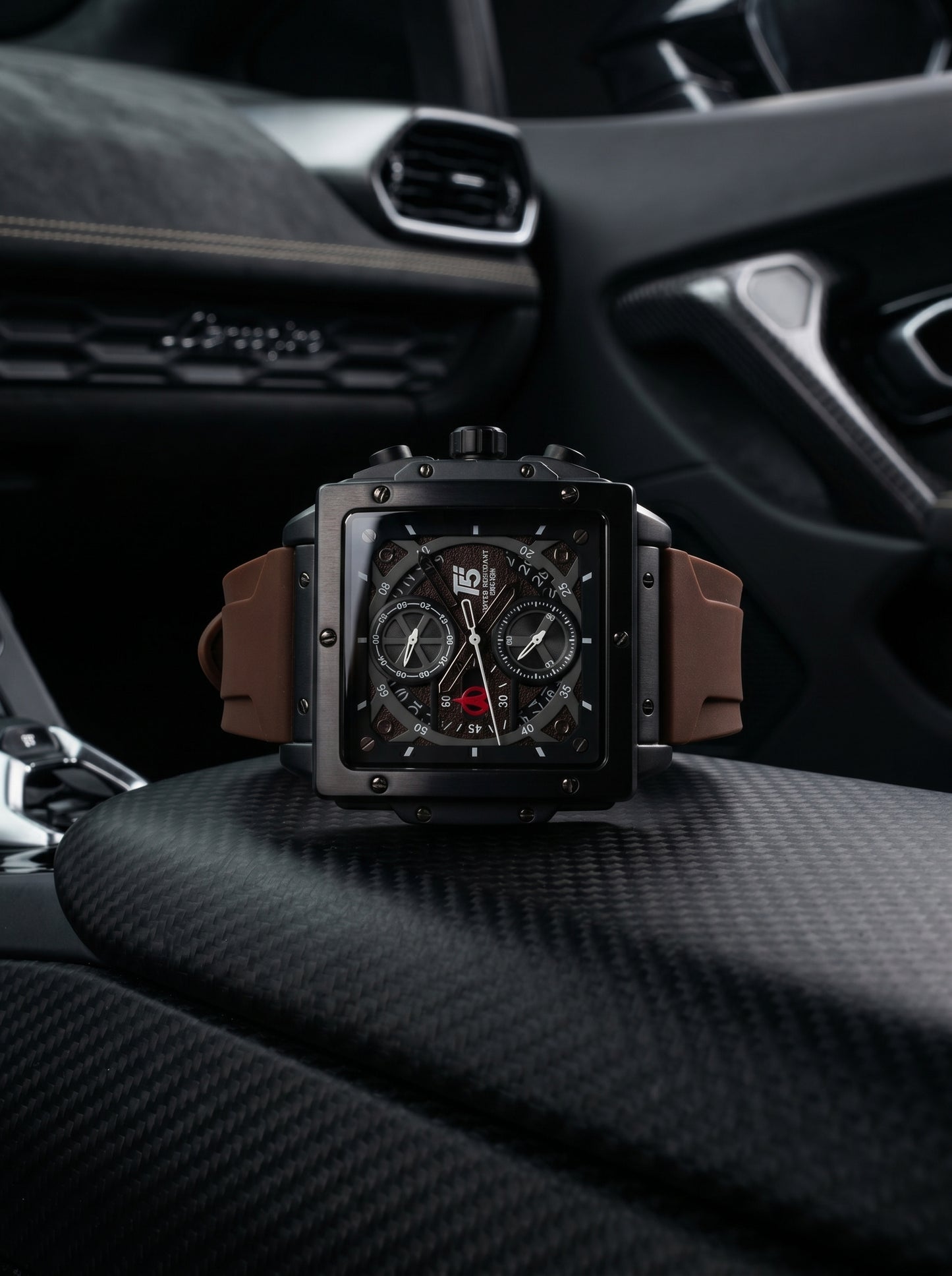 T5 H4137G-J Men’s Chronograph Watch – Titanium Brown Edition