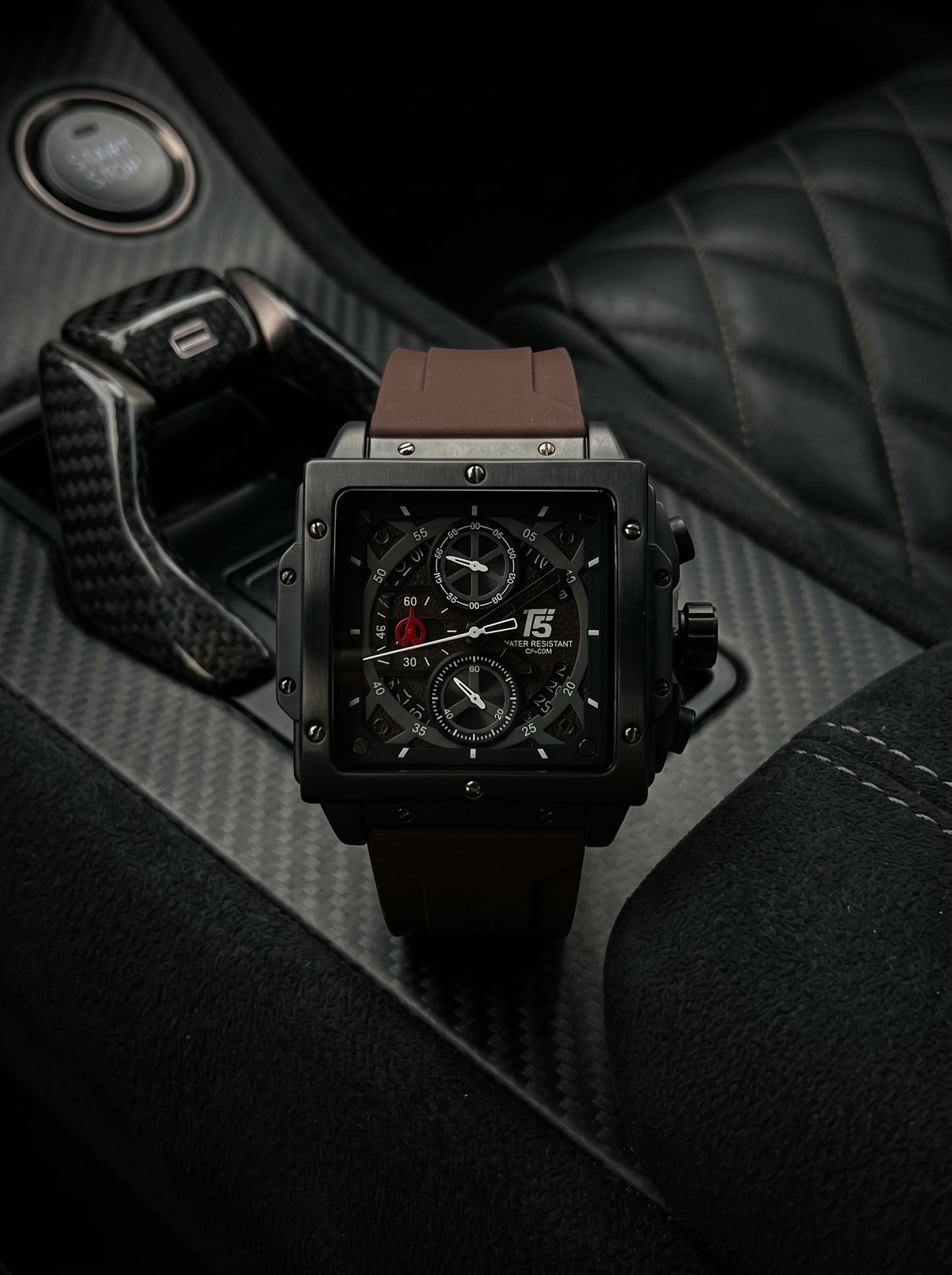 T5 H4137G-J Men’s Chronograph Watch – Titanium Brown Edition