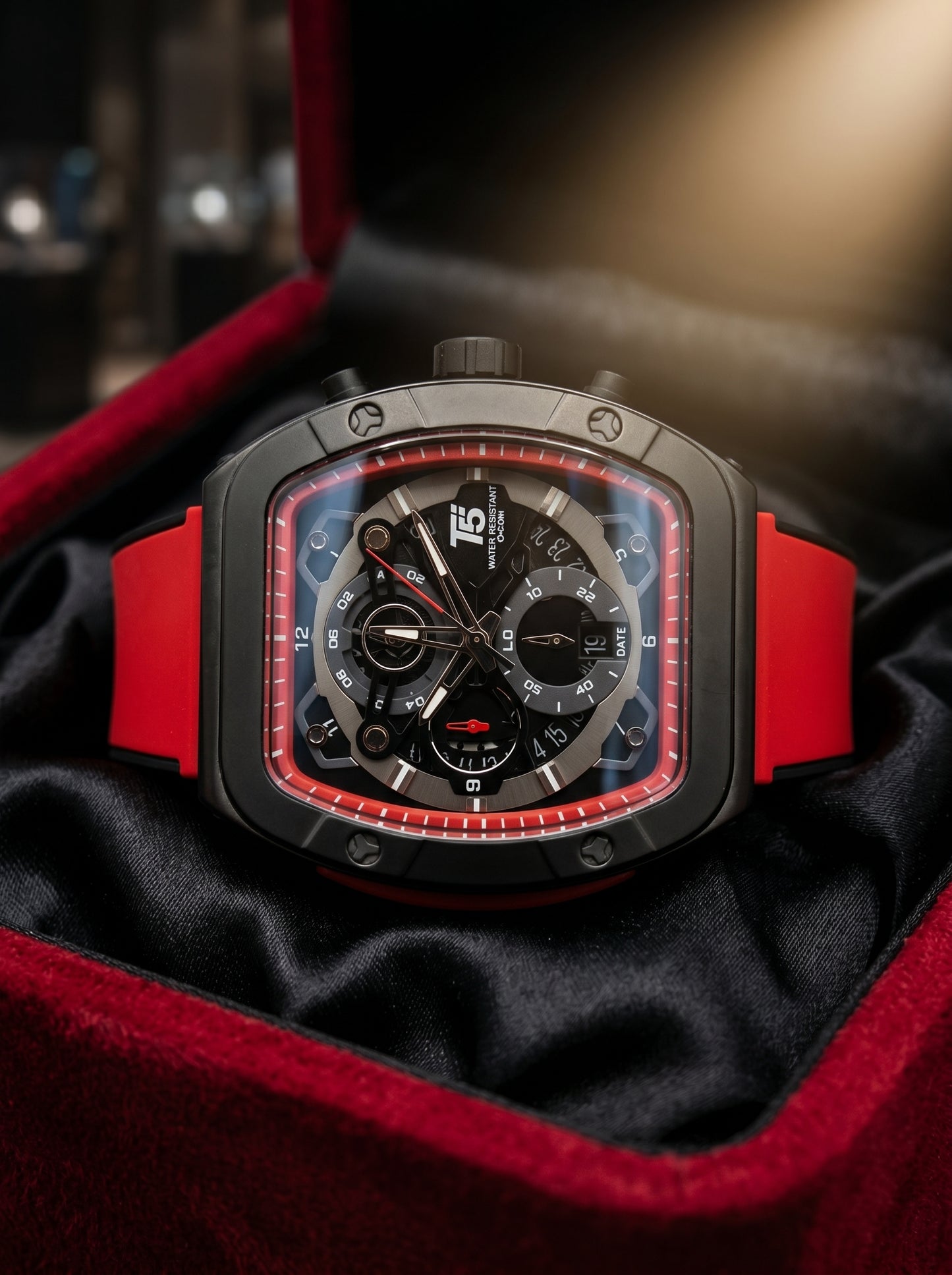 T5 Chronograph Watch Model H3857G – Carbon Red Racing Edition