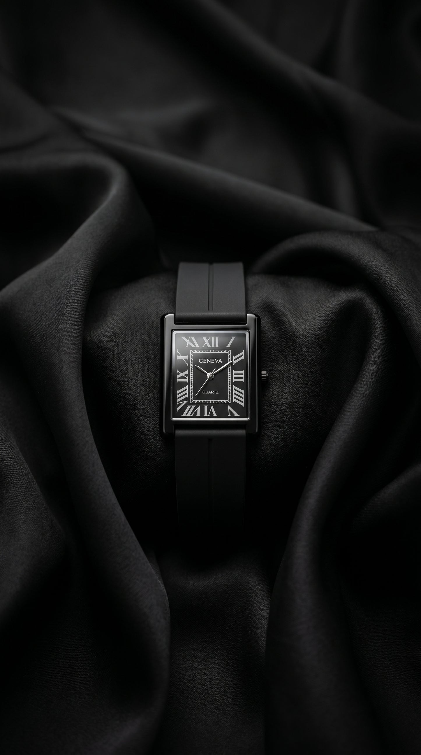 Universe Point Noir Rectangle Watch – Luxury Classic Collection