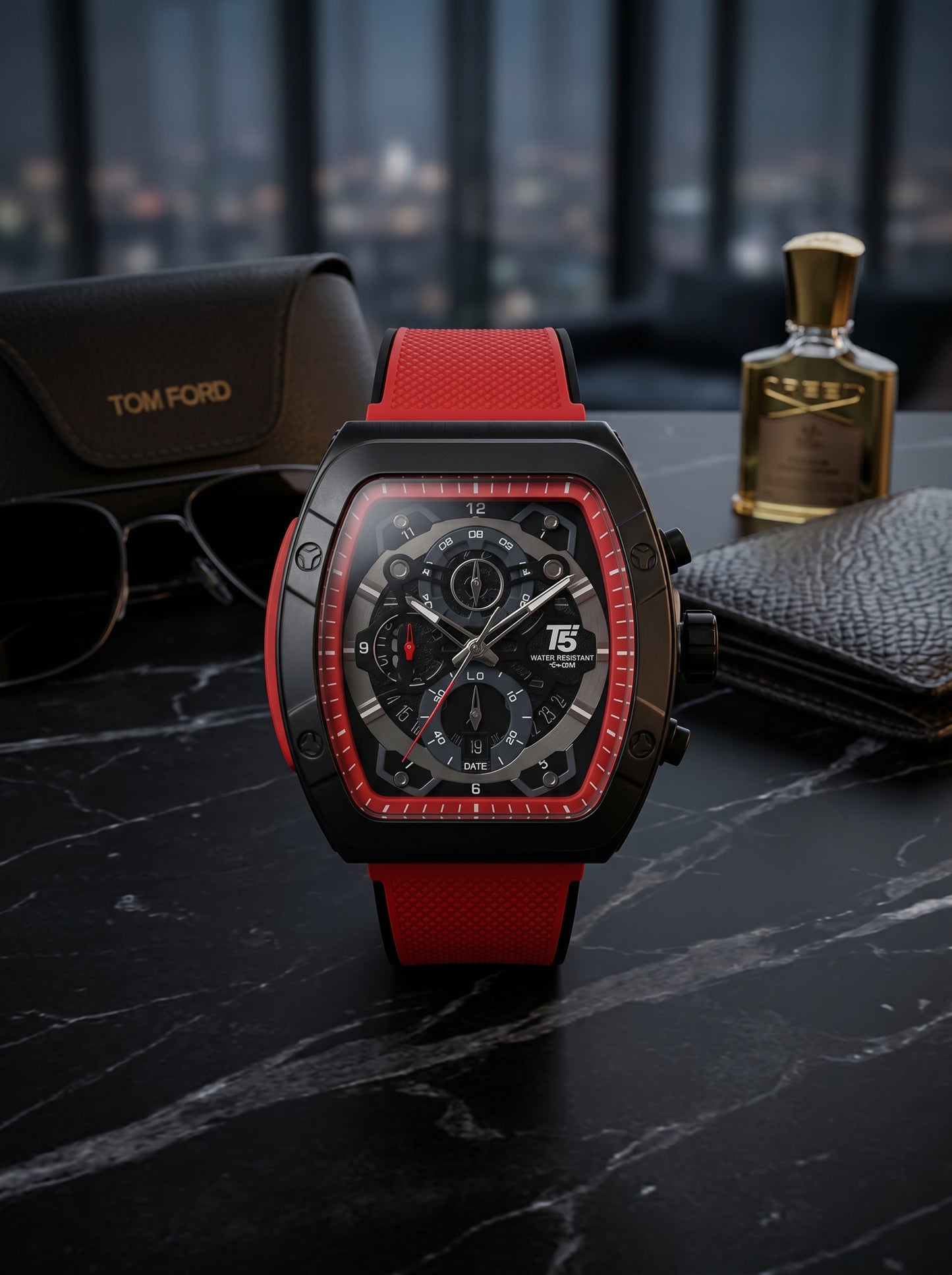 T5 Chronograph Watch Model H3857G – Carbon Red Racing Edition