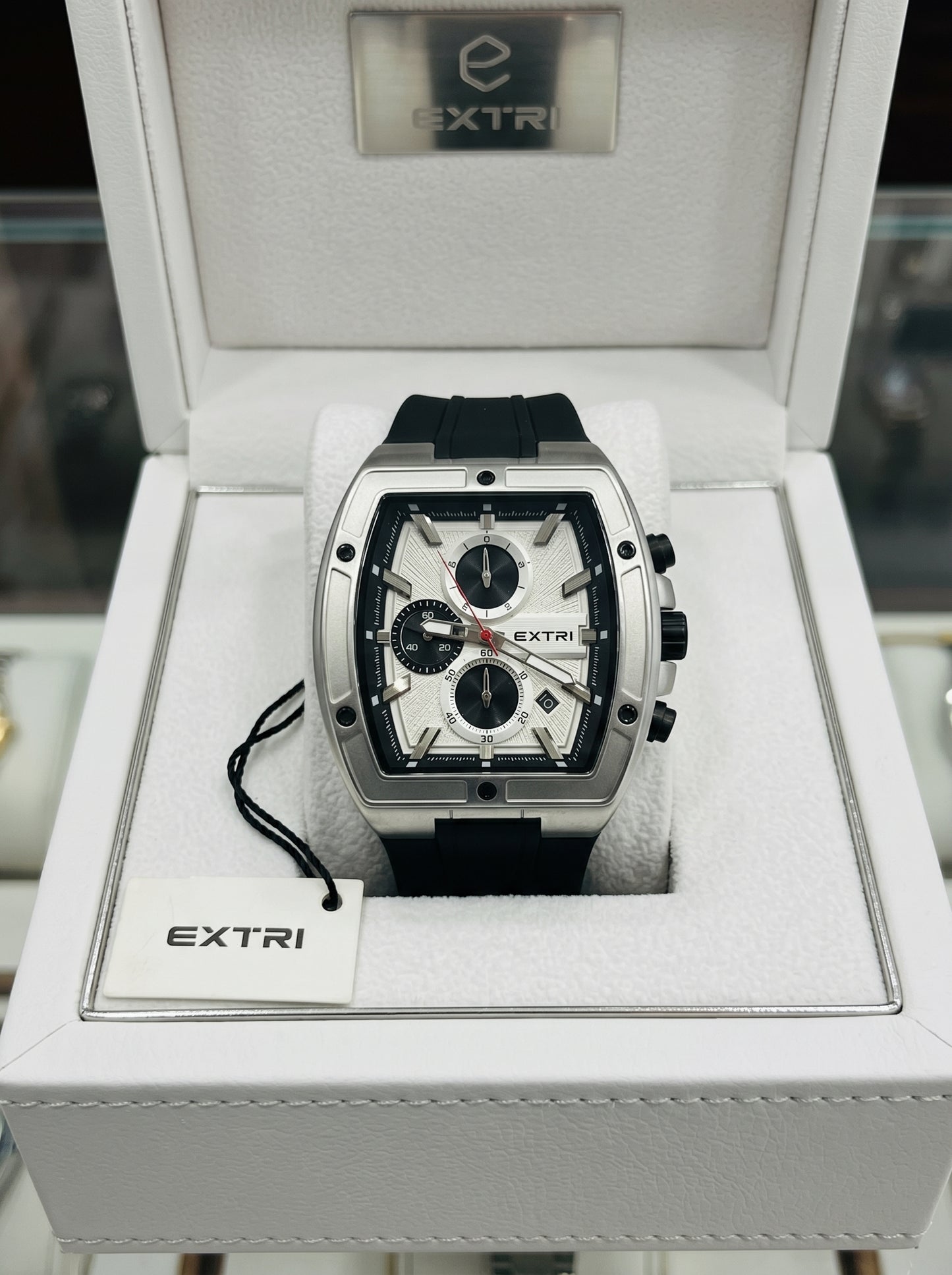 EXTRI Chronograph Tonneau Watch – X6089 Imperial Silver Edition