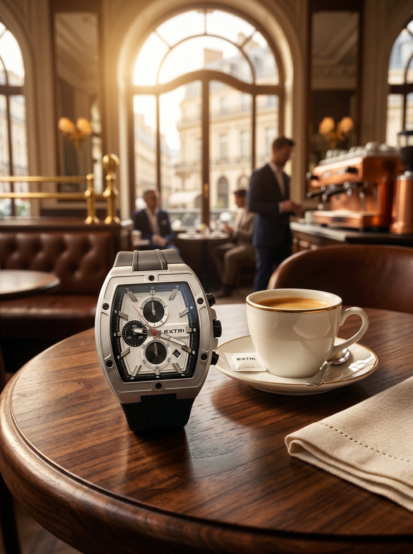 EXTRI Chronograph Tonneau Watch – X6089 Imperial Silver Edition