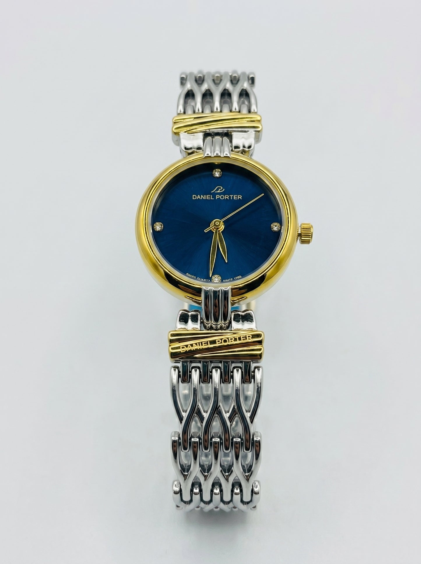 Daniel Porter Royal Blue Luxury Women Watch – Gold & Silver Edition