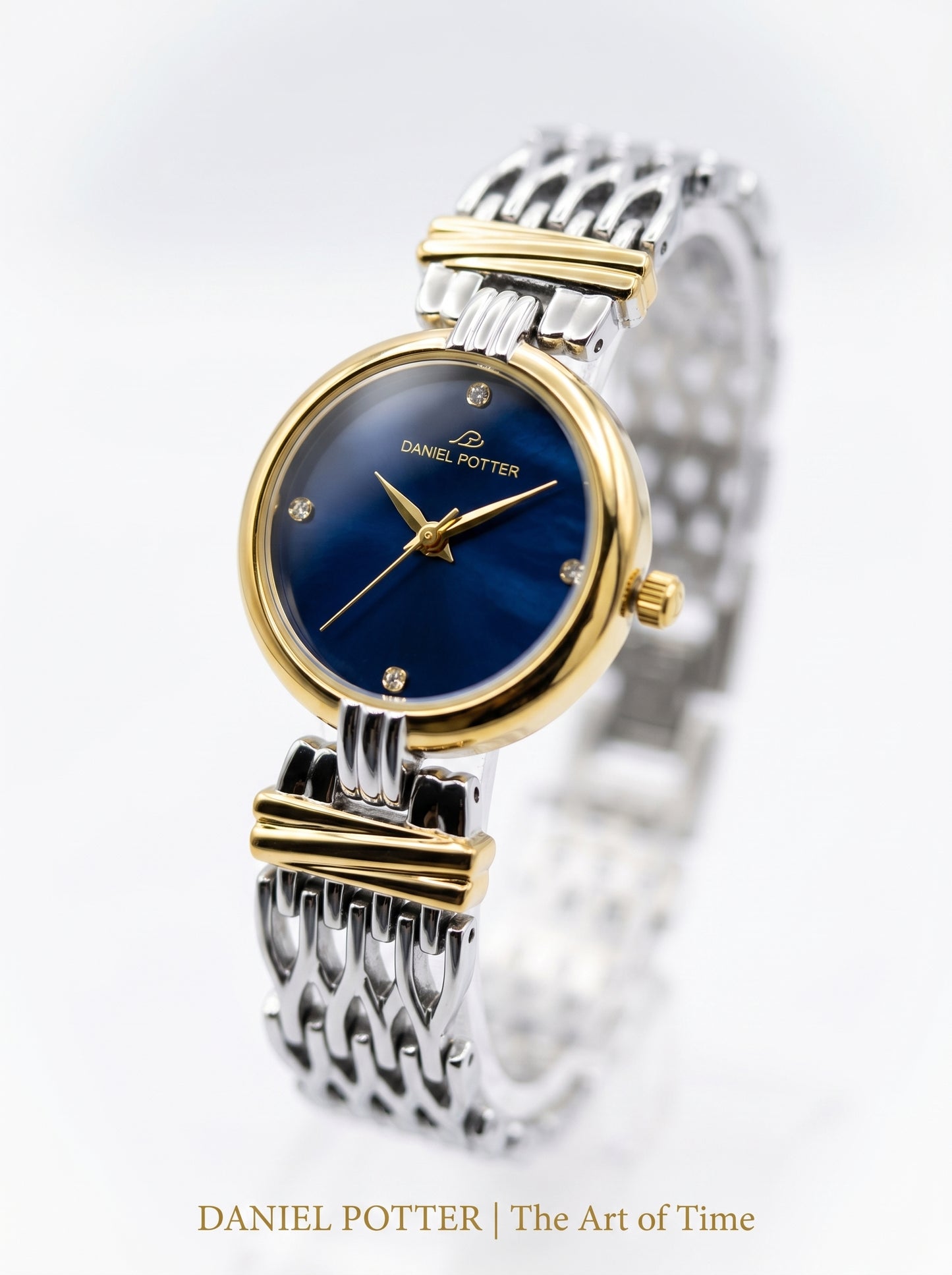 Daniel Porter Royal Blue Luxury Women Watch – Gold & Silver Edition